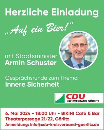 CDU Herzliche Einladung 6. Mai 2024