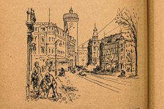 Schüsse am Spremberger Turm. Illustration aus: Die Niederlausitz griff zur Waffe, Berlin 1957