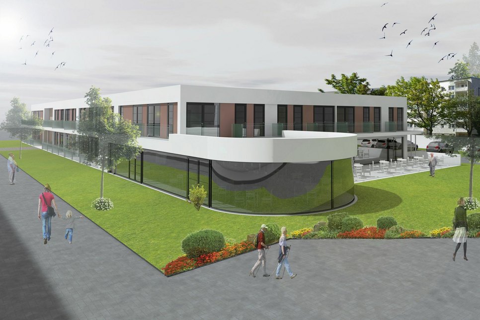 So soll der geplante Neubau aussehen. Visualisierung: Plankonzept GmbH Sandersdorf-Brehna