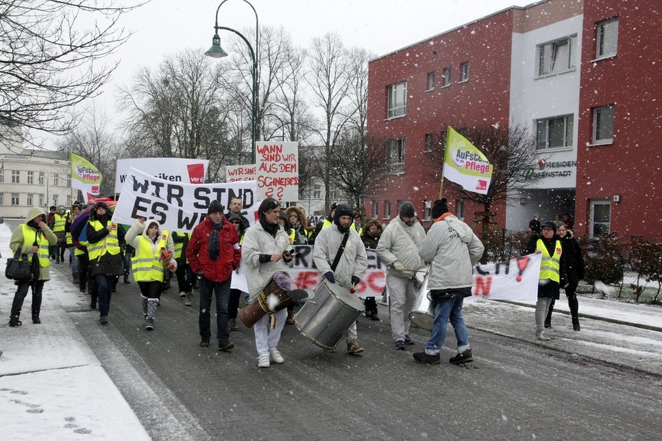 Streik in Forst. Foto: Paul Weisflog