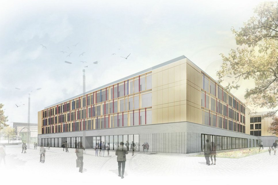 Visualisierung Schule, Wehlener Straße – Architektengemeinschaft Zimmermann, Architekten BDA und Architekturbüro Raum und Bau GmbH