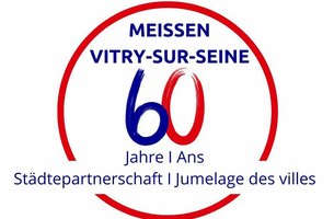 Logo für 60 Jahre Partnerschaft und Freundschaft mit Frankreich.