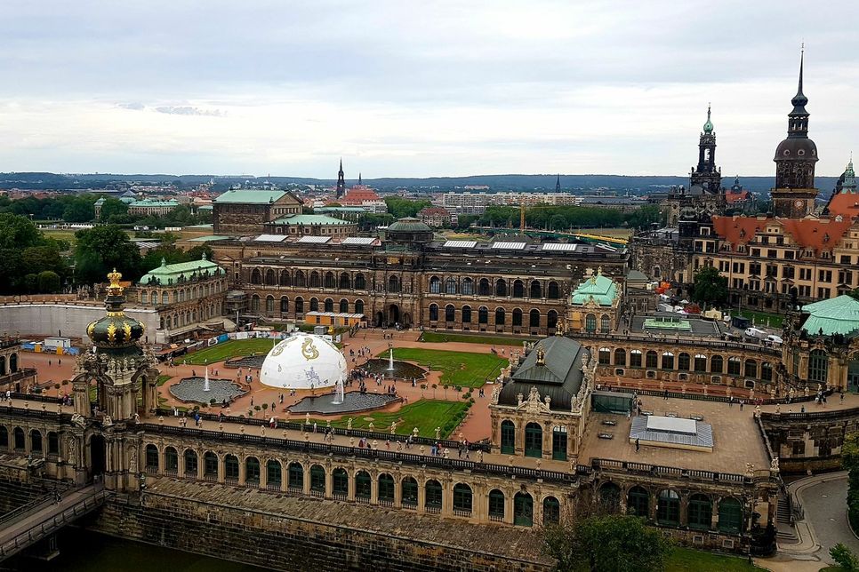 Blick vom "Wheel of Vision" über Dresden. Fotos: Büttner (3)