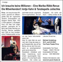 PR-Anzeige Marika Rökk Revue