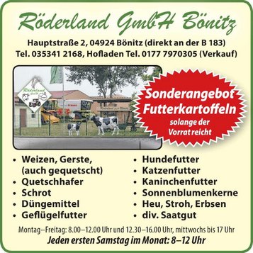 Röderland GmbH - Aktion Futterkartoffeln