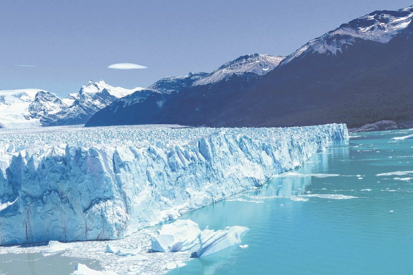 Gletscherwand am Campo Hiero Sur in allen Farben.  Fotos: Wagner