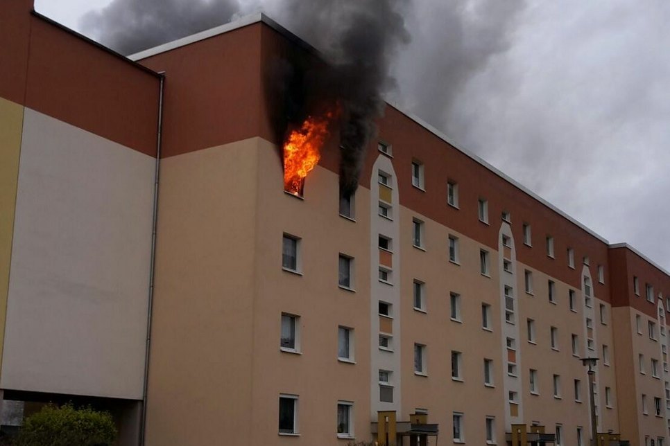 Hausbrand in Elsterwerda.