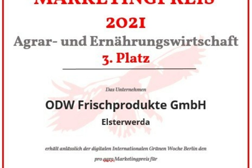 Eine Urkunde für die ODW aus Elsterwerda.