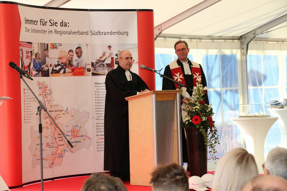 Pfarrer Michael Heimann mit Markus Herrbruck, Johanniter Regionalverbandspfarrer.
