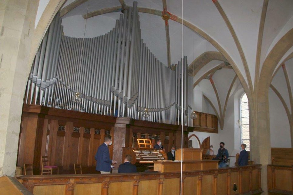 Die sanierte Orgel der Frauenkirche in Meißen.