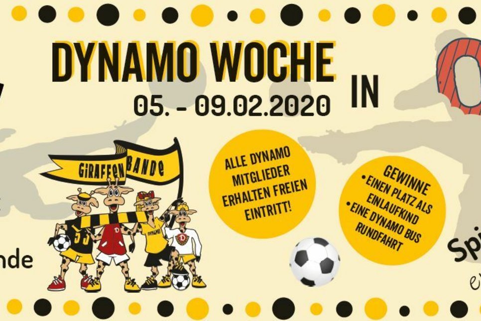 Banner Dynamo-Woche. Foto: Oskarshausen