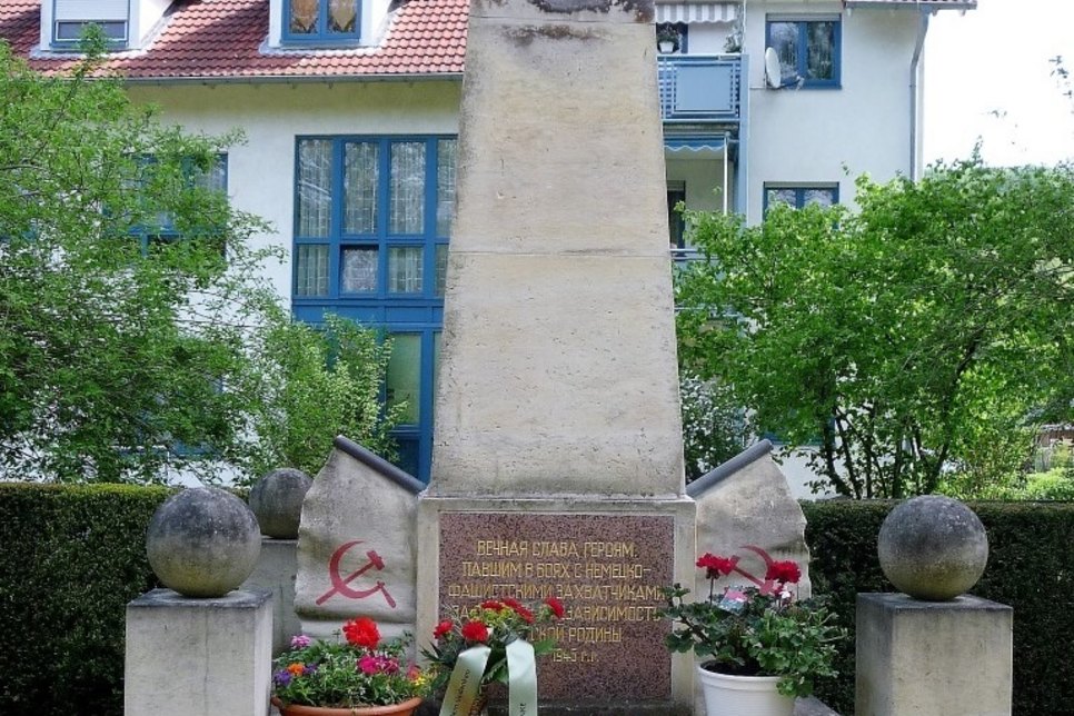 Der Ehrenfriedhof für die gefallenen sowjetischen Soldaten in Pirna.