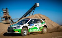 Nach seinem erfolgreichen Premierenjahr in der FIA Rallye-Europameisterschaft (ERC) will Fabian Kreim (D) auch bei der Lausitz-Rallye auf Schotter glänzen. Foto: ŠKODA AUTO Deutschland GmbH