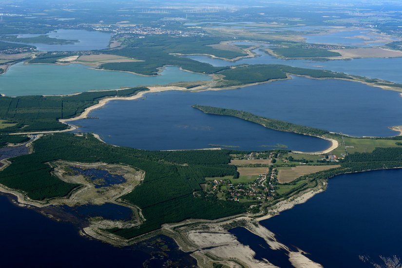 Lausitzer Seenland aus der Vogelperspektive. Foto: Peter Radke