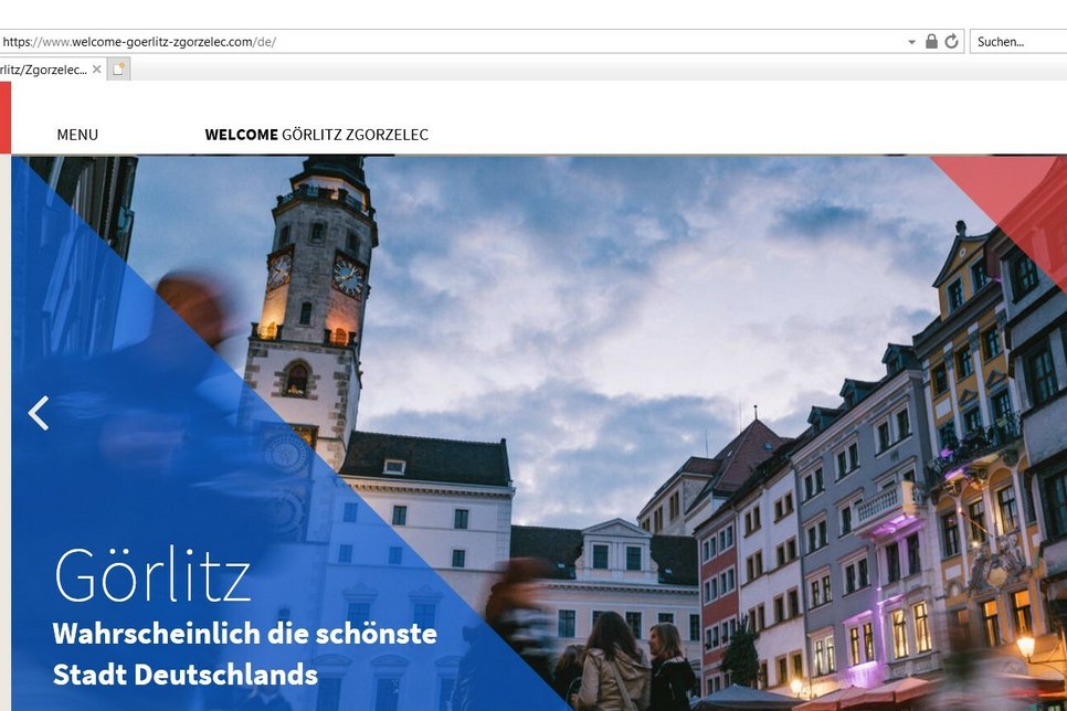 Mit der neuen Plattform www.welcome-goerlitz-zgorzelec.com werben Görlitz und Zgorzelec gezielt um Fachkräfte in Großbritannien. Foto: Screenshot