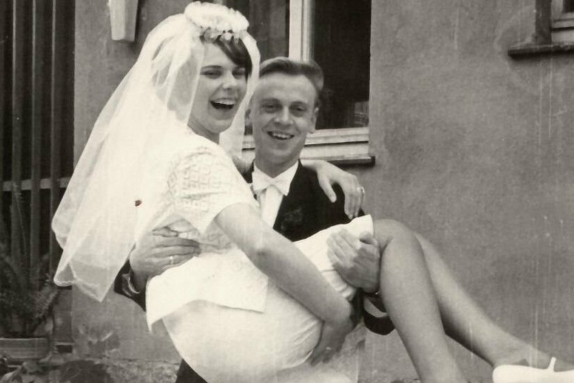 Ein Brautpaar aus dem Jahr 1962.