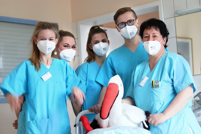 Das Team der Entbindungsstation »Margareta« unter der pflegerischen Leitung von Daniela Nicolaus