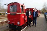 Die Cottbuser Parkeisenbahn ist am 1. April in den Fahrbetrieb der 69. Saison mit Herrn Thalmann und Herrn Jeß gestartet.