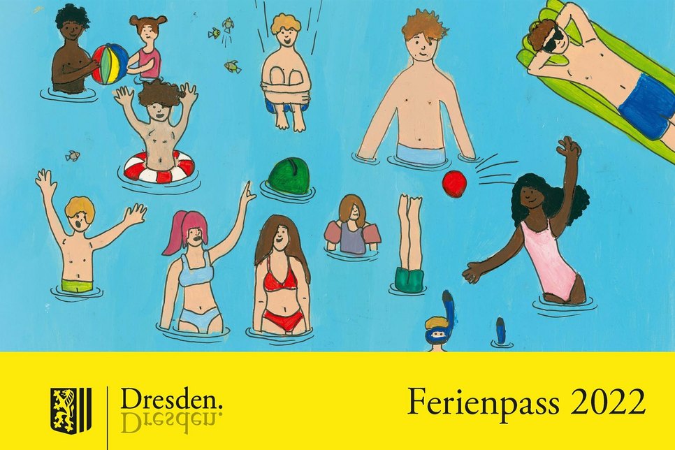 Ferienpass mit dem Titelbild »Badespaß« von Sophie Lüning (13 Jahre).