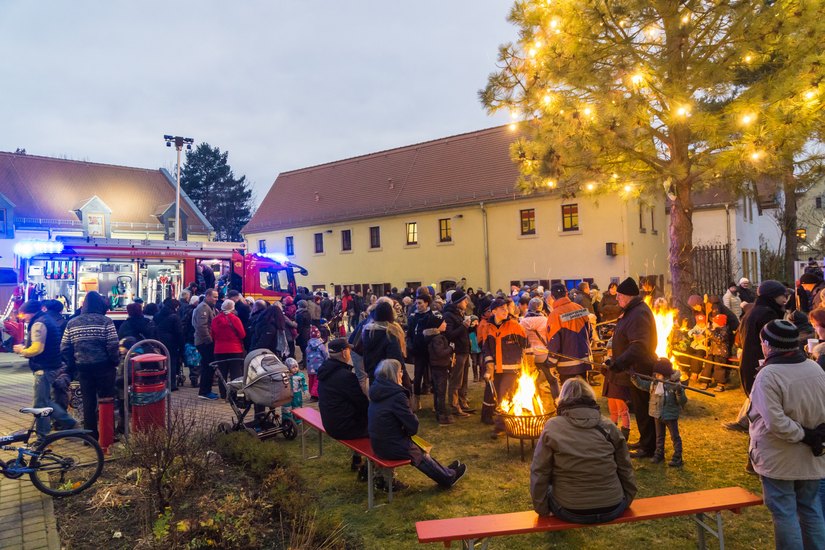Im Dorfkern von Niedersedlitz wird ea am 30. November wieder weihnachtlich.                                               Foto: Verein