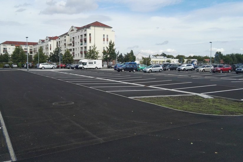 Der neue Parkplatz bietet Platz für 222 Pkw. Foto: Spreewelten GmbH