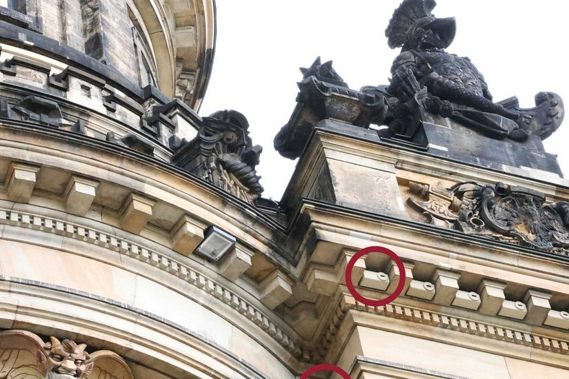 Vogelnistparadies Polizeigebäude Schießgasse Fotos: Polizei Dresden