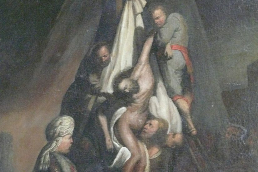 Das Gemälde in der Lübbenauer Nikolaikirche wurde als eine Kopie des Amsterdamer Malers Rembrandt van Rijn (1606-1669) identifiziert. © Evangelischer Kirchenkreis Niederlausitz