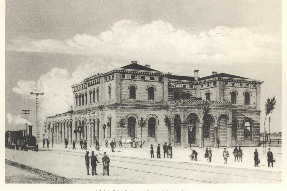 Cottbuser Bahnhof, errichtet 1870, Stadtarchiv Cottbus