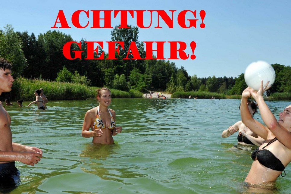 Der Sachsendorfer Badesee im Süden der Stadt gilt als einer der beliebtesten Seen von Cottbus. Momentan gibt es jedoch eine Gesundheitswarnung aus dem Rathaus. Foto: Archiv / Helbig