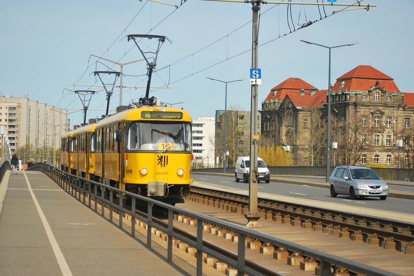 Kurzzeitig wieder im regulären Linienbetrieb: Die legendären Tatra-Straßenbahnen.