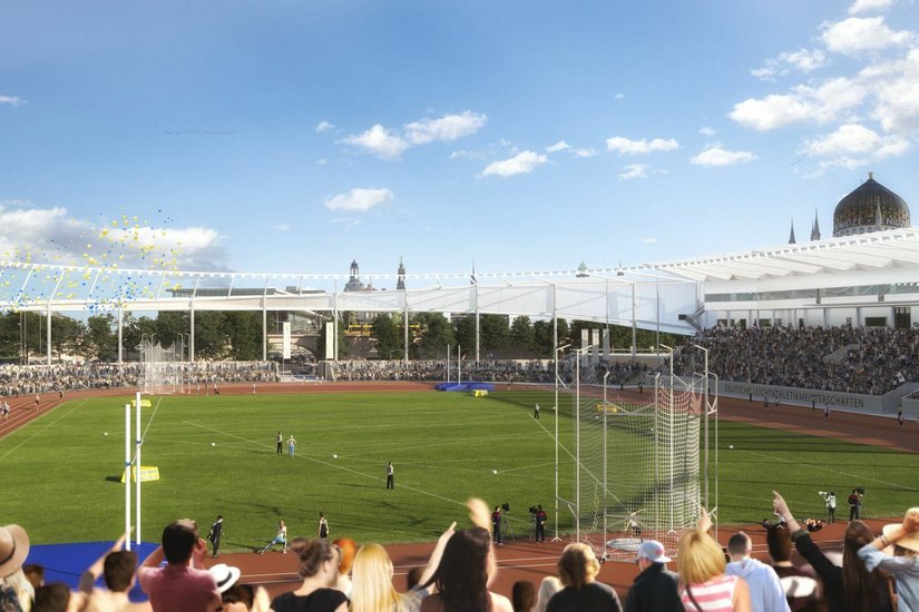 Visualisierung: So soll das Steyer-Stadion aussehen. / Visu: BAM Sports GmbH