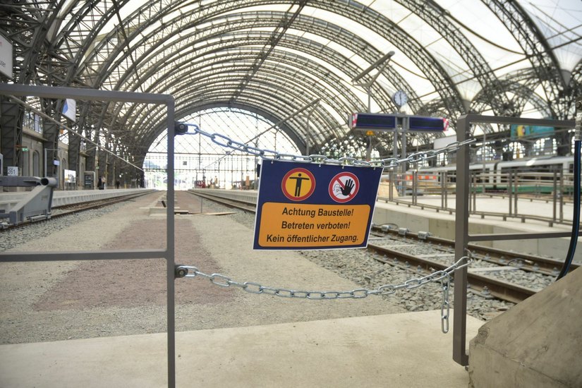 Seit 2018 wird im Hauptbahnhof Dresden umfangreich gebaut. Foto: Schiller