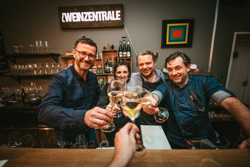 Das Team der Weinzentrale / Fotos: Moritz Schlieb