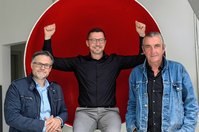 Sven Spielvogel, Falk Noack und Ralf Minge laden in die Laubegaster Werft zur Spenden-Gala.