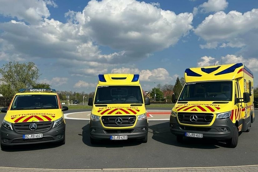 Diese Rettungswagen, Krankentransportwagen und Notarztfahrzeuge kommen künftig im Landkreis Bautzen zum Einsatz