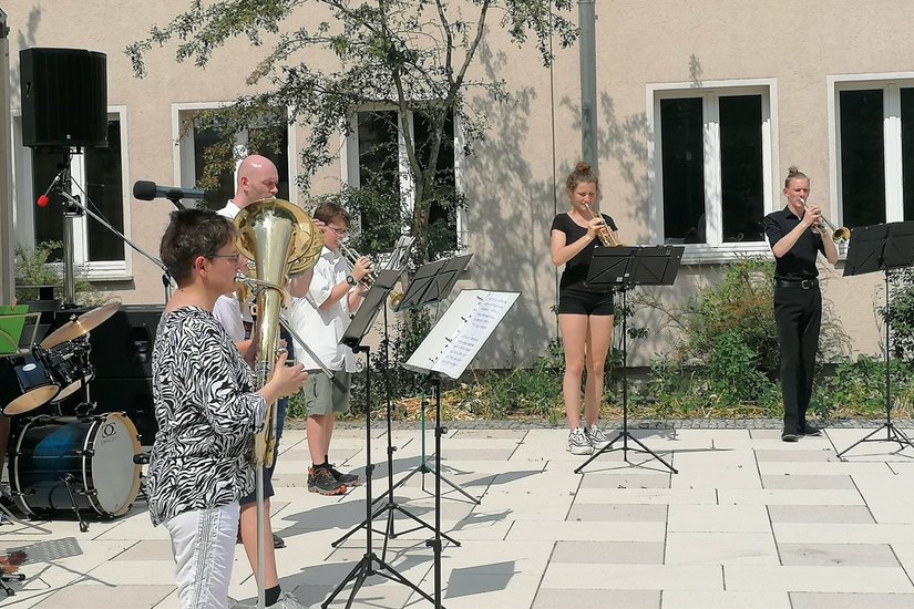 Das Bläserensemble der Kreismusikschule in Königs Wusterhausen im Einsatz.