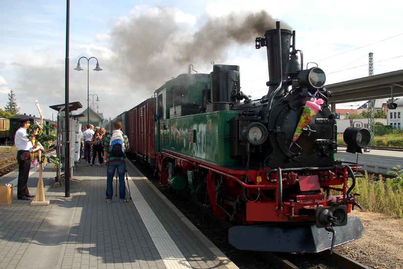 ABC-Schützen sind zu einer Zuckertütenfahrt eingeladen. Foto: Traditionsbahn Radebeul e.V.