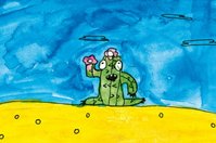 Das diesjährige Titelbild "Kaktus" gestaltete der 10-jährige Konstantin Harald König im Rahmen eines Kurses an der Jugendkunstschule Dresden.