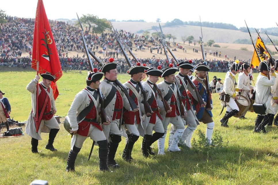 In Maxen beziehen am Wochenende preußische und österreichische Truppen Stellung.