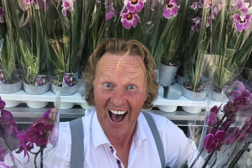 Blumen-Holländer Michel Saarloos will 1521 Orchideen verkaufen. Foto: event-agentur-jobo