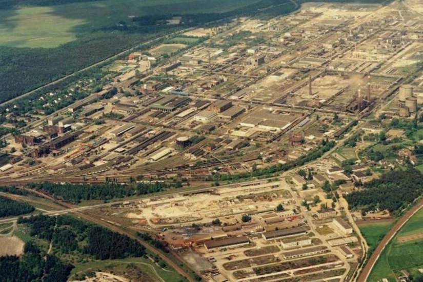 Der BASF-Standort im Jahr 1990. Foto: BASF