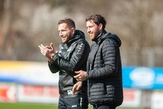 Trainer Stefan Richter (links) und Co-Trainer Torsten Marx freuen sich auf die neue Saison mit Budissa Bautzen.