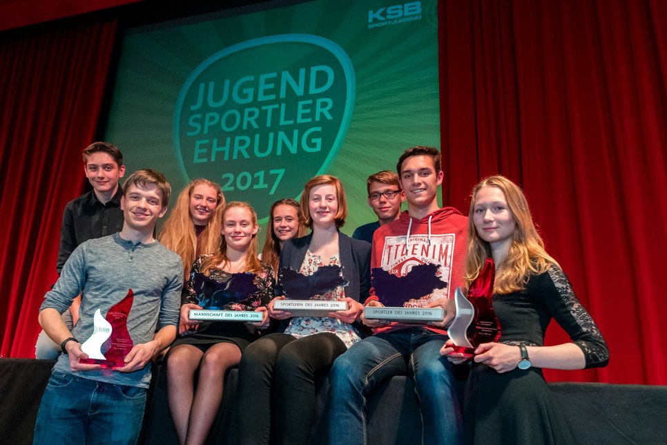 Die Sieger der Jugendsportlerehrung 2017.  Foto: M. Förster