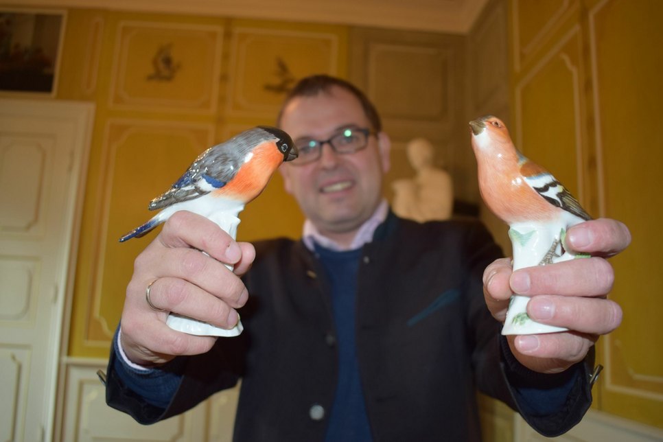 Der »Schlösserland«-Freundeskreis möchte insgesamt 24 Porzellanvögel käuflich erwerben. Foto: spa