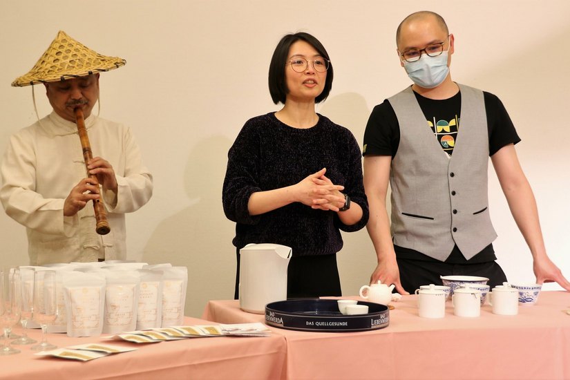 Eine traditionelle taiwanesische Teezeremonie mit Musik konnte man im Finsterwalder Museum verfolgen.