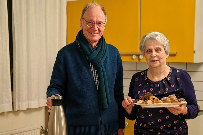 Gerd Grabowski und Karin Kühn gehören fast schon zum Inventar des Nachtcafes in der Zionskirche.