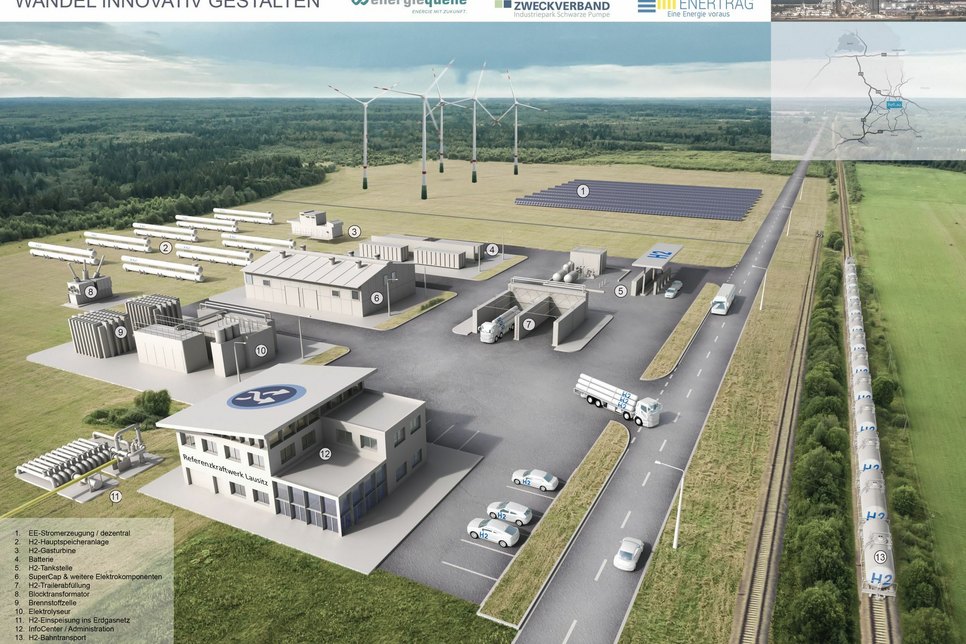 So soll das Referenzkraftwerk Lausitz in Schwarze Pumpe aussehen. Foto: CEBra Cottbus/INIK Cottbus