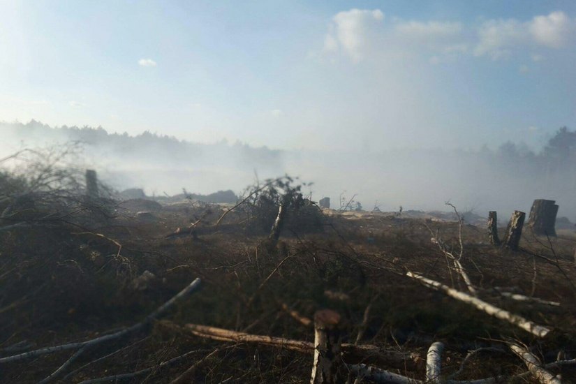 Wochenlang brannte seit Februar eine Deponie mit Plastemüll im polnischen Brozek. Das sorgte für Rauch- und Geruchsbelästigungen. Foto: Landkreis