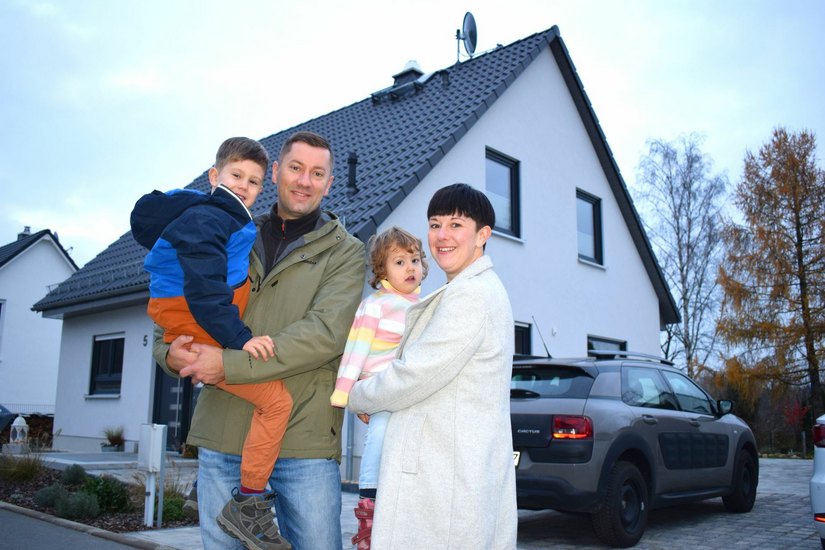Die Gemeinde Großharthau ist beliebt bei Zuzüglern. Familie Klar, die ursprünglich aus Dresden kommt, genießt nun die Vorzüge des ländlichen Raumes. Foto: spa