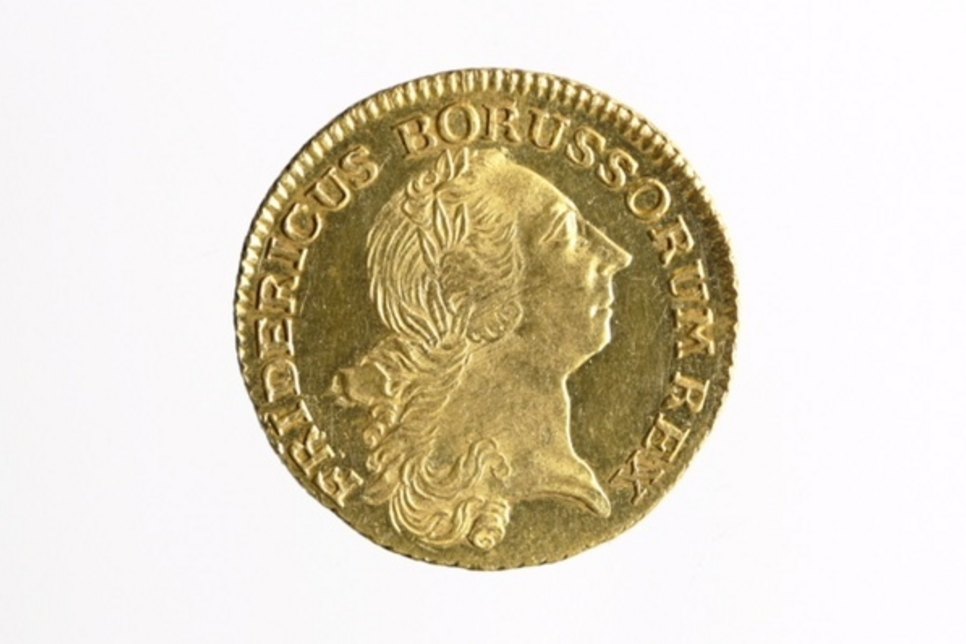 Der Friedrichsdor, eine der wertvollsten Münzen. Foto: Landesamt für Archäologie